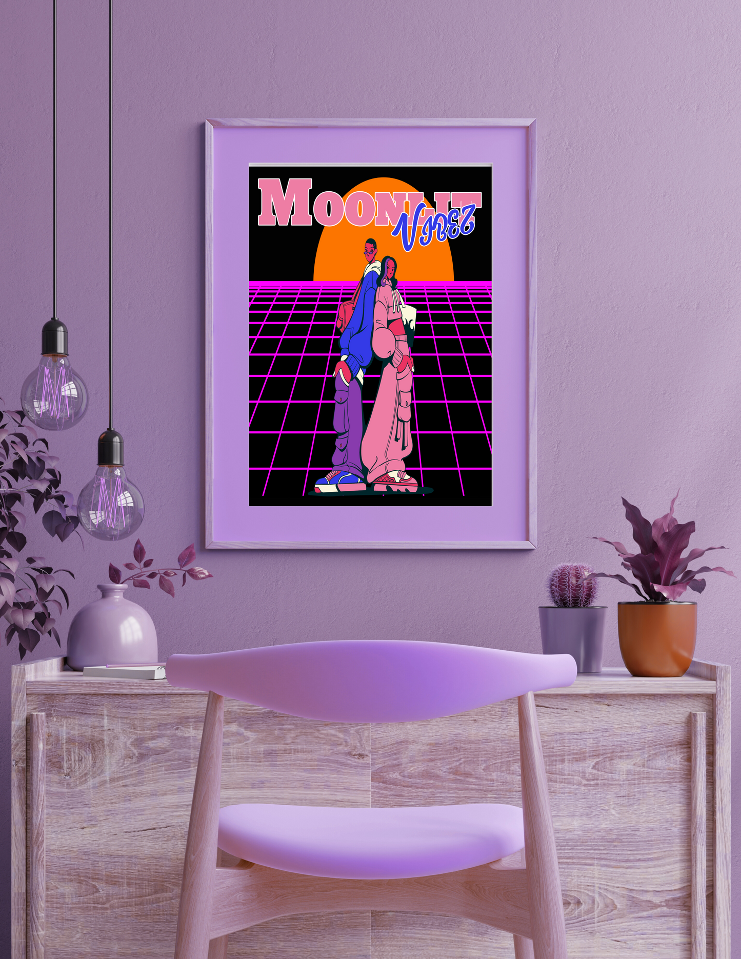 Moonlit Vibez Lofi Chill Print