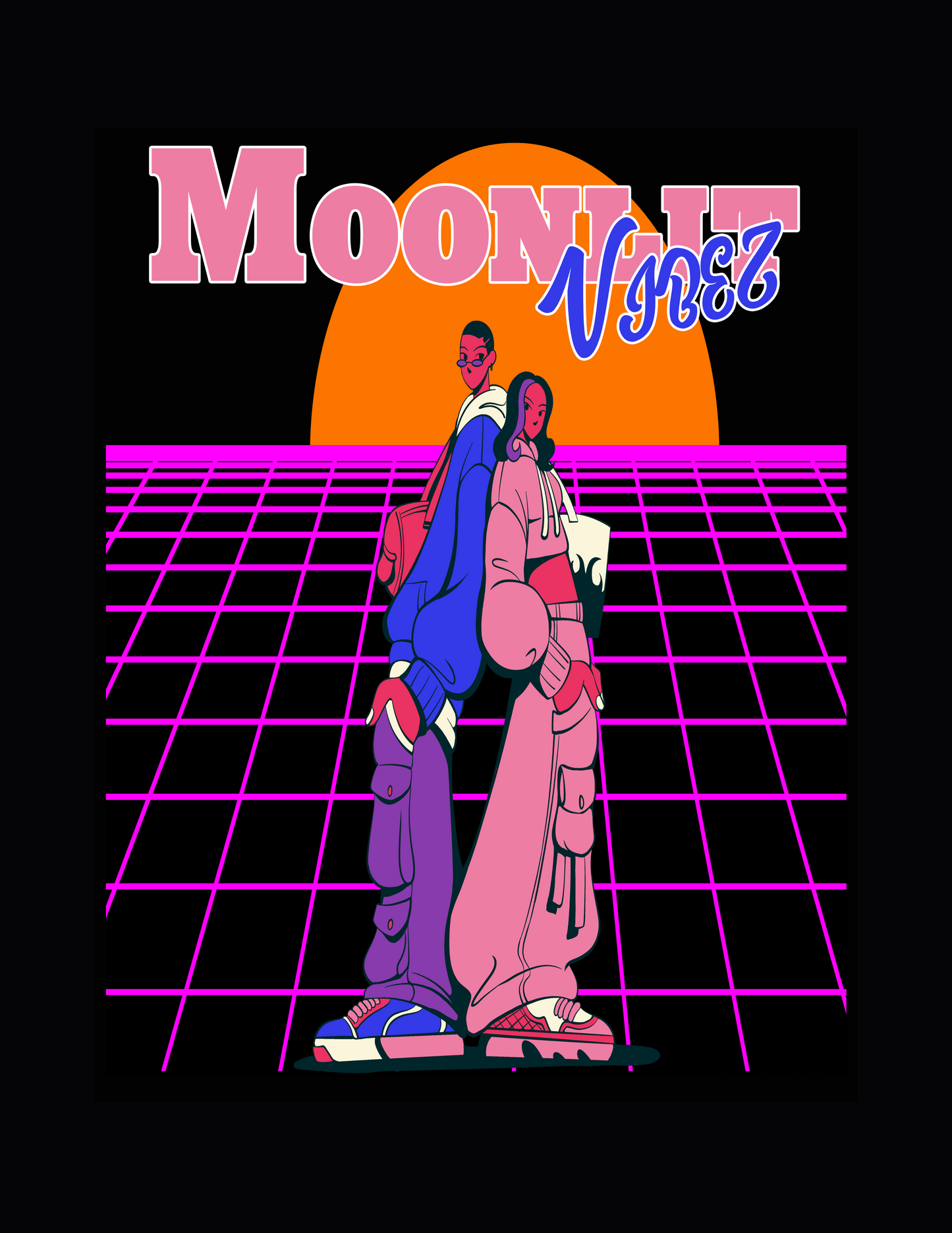 Moonlit Vibez Lofi Chill Print