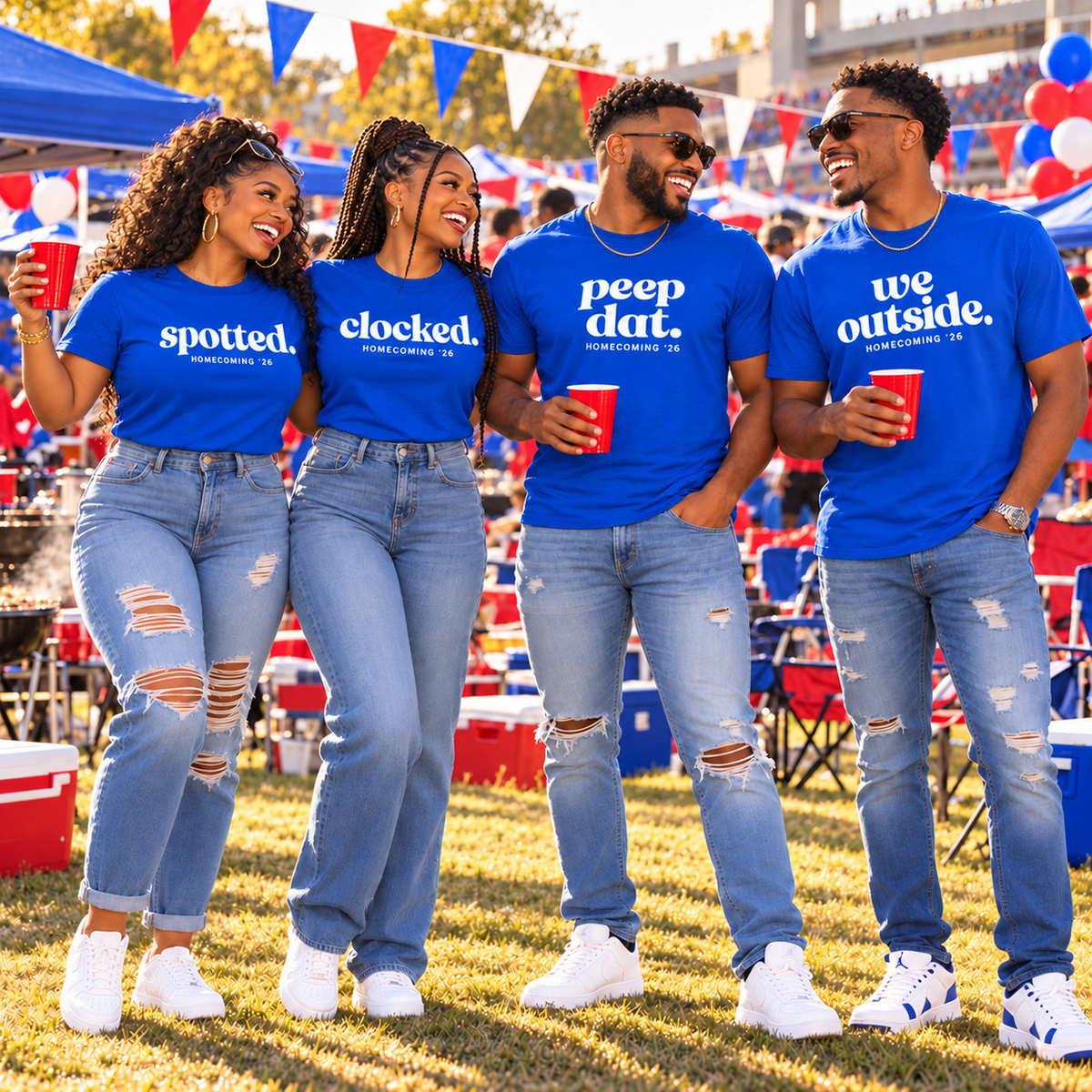 Royal Blue Homecoming ’26 Statement Tees